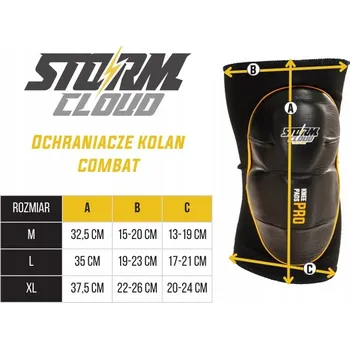 Chránič kolene StormCloud Combat Chrániče Kolen Černé XL