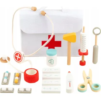 Dřevěná hračka Doktor Playset Dřevěné hračky Představivost Rané vzdělávací hraní rolí Doktor