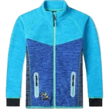 Chlapecká mikina CHLAPECKÁ MIKINA NA ZIP FLEESOVÁ NOVINKA Barva: Modrá / tyrkys, Velikost: 98