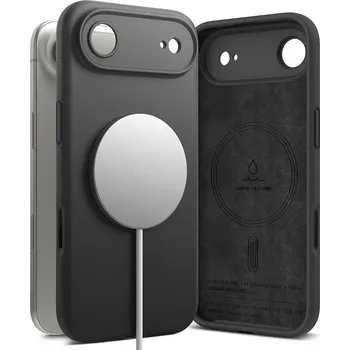 Náhradní kryt pro mobilní telefon Ringke Silikonové magnetické pouzdro Magsafe iPhone 17 Air Black