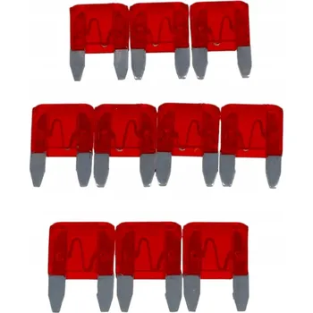 Autopojistky MINI NOŽOVÉ POJISTKY DO AUTA SADA 10 ks 10,0 A ATM