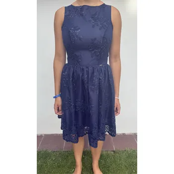 Dámské šaty Společenské šaty s krajkou , modré, Numoco