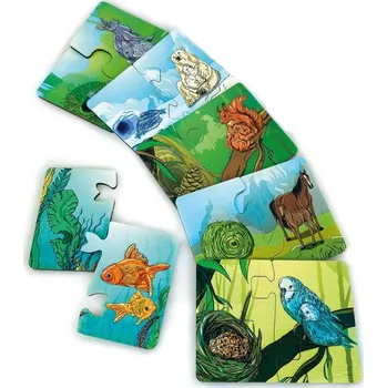 puzzle pro nejmenší Puzzle - Bydlení a potrava zvířat