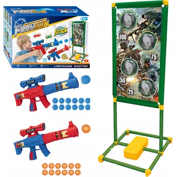 Dětská zbraň STŘELBA NA TERČ STABILNÍ STOJÍCÍ TERČ STŘELECKÝ VOJENSKÝ PRO PISTOLE