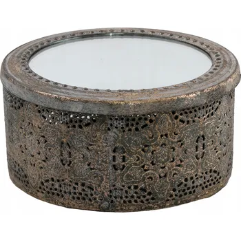 Obraz KRABIČKA S ZRCADLEM, organizér retro vintage do obývacího pokoje, koupelna 15 cm