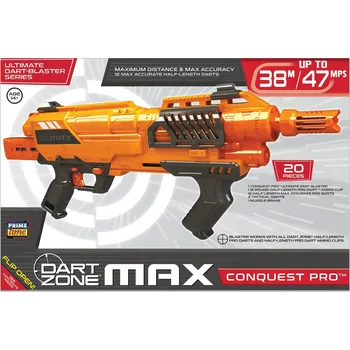 Dětská zbraň PISTOLE DART ZONE MAX CONQUEST PRO 6102 MEGA DOSAH 38 METRŮ