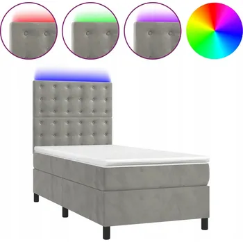 Postel Jednolůžko 80x200 cm, odstíny šedé