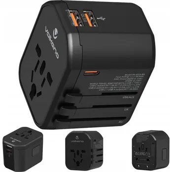 IP kamera CESTOVNÍ ADAPTÉR ZÁSUVKY USA UK EU NABÍJENÍ 4 ZAŘÍZENÍ