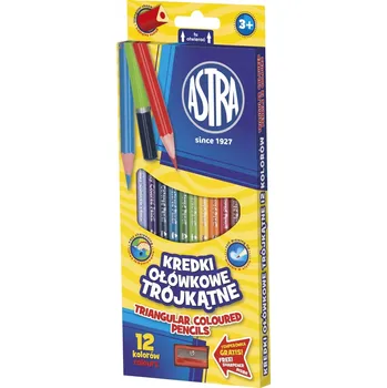 Kresba Trojúhelníkové Pastelky Astra Vision 12 barev + teplotní.