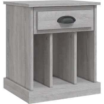 Noční stolek Noční stolek šedý dub, 43x36x50 cm, vyrobený z materiálu na bázi dřeva