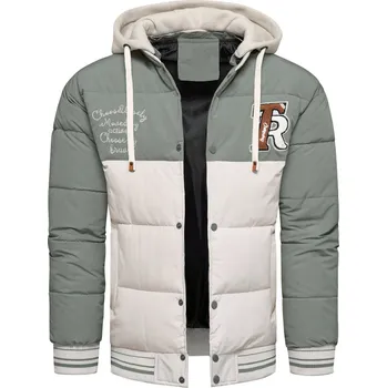 Recea Pánská zimní bunda Natana šedo-bílá S