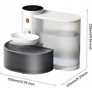 Miska pro psa 3L Fontána pro kočky s tekoucí vodou, nabíjecí automatické krmítko s dávkovačem vody