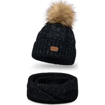 Čepice Pamami Dámský zimní set Womrikug černá One size