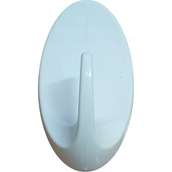 Věšák Samolepicí nástěnný věšák bílý plastový 5,5 x 3 x 2 cm