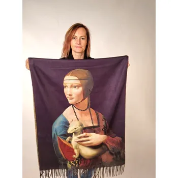 Šála Kašmírová šála Leonardo da Vinci - Dáma s hranostajem