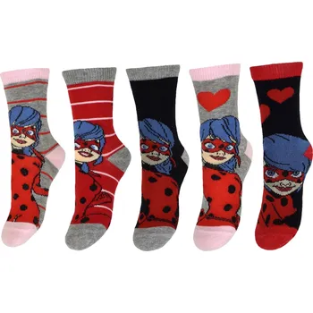 Dámské ponožky Balení 5 Ponožky s Beruškou a ČERNÁ KOČKA , velikost 31/34