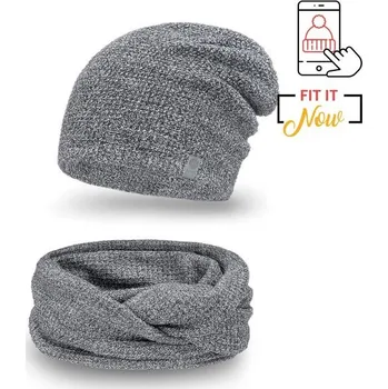 Čepice Pamami Pánský zimní set Pita světle šedá One size