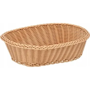chlebník OVÁLNÍ KOŠÍK 32 x 24 x 8,5 cm - KOŠÍČEK NA PEČIVO, CHLÉB, PŘÍBORY