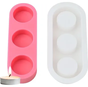 Svícen Silikonová forma na odlévání ze sádry - svícen na čajové svíčky DIY GH-FS316