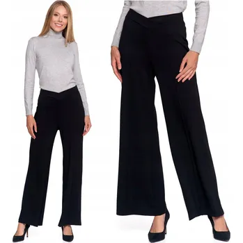 Dámské kalhoty Moraj elegantní dámské kalhoty rovného střihu dlouhé černé velikost M