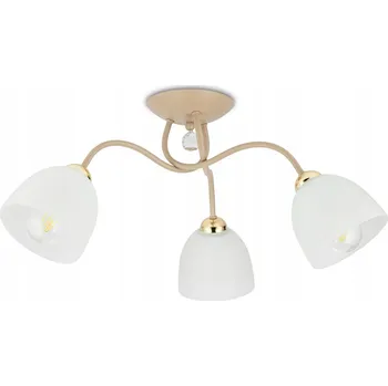Stropní Svítidlo Tina Béžová se zlatými doplňky 3xE27 Taupe Moderní