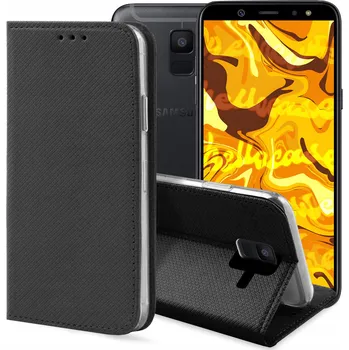 Pouzdro na mobilní telefon Flipové pouzdro Hello Case pro Samsung Galaxy A6 2018 černé