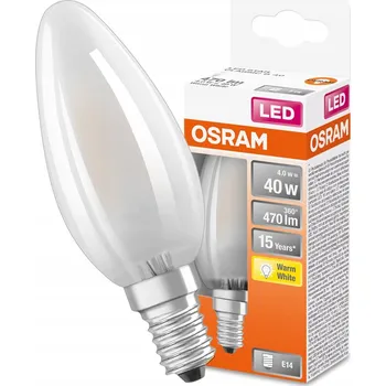 Žárovka LED žárovka Osram E14 4W B35 230V 470lm teplá bílá