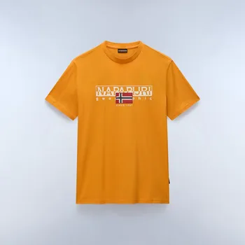 Pánské tričko Pánské Tričko s krátkým rukávem NAPAPIJRI S-AYLMER NP0A4HTOA701 – Oranžová L