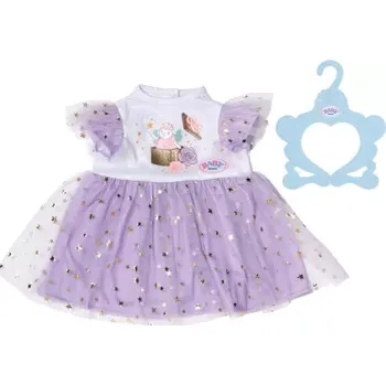 Doplněk pro panenku Baby born lila šatičky s tutu pro panenky 43 cm