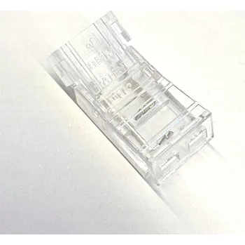 LED páska DAMIK spojka konektor pro LED COB pásku 8mm, strip-to-strip, 90°, 2pin