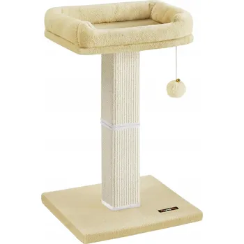 ŠKRABADLO PRO KOČKY SISAL ODOLNÉ, STABILNÍ, BÉŽOVÁ BARVA 40X30X62 CM