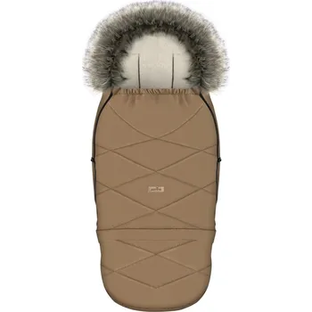 Fusak Zimní fusak do kočárku s kožíškem hnědý