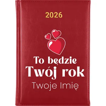 Diář Knižní kalendář 2026 A5 červený