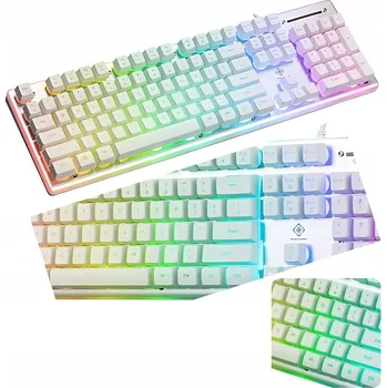 Klávesnice Membránová herní klávesnice RGB Bílá