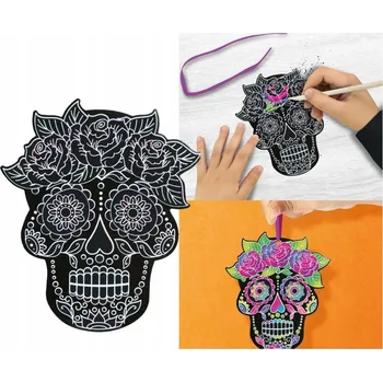 omalovánky HALLOWEENSKÉ OMALOVÁNKY S POVRCHEM NA SEŠKRÁBÁNÍ - STRAŠIDELNÁ DEKORACE, 6 KS