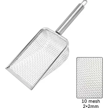 Toaleta pro kočku Kovová síťová lopatka na kočkolit | lopatka, nástroj - 2,0 mm2,0 mm