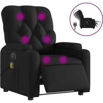 Křeslo Elektrické masážní křeslo se 6 body - černé, 74x142x75 cm