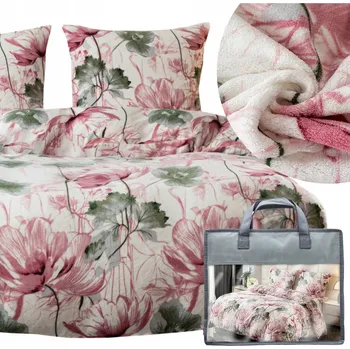 Povlečení POVLEČENÍ 160x200 3dílné z mikrovlákna PLUSZOWE zimní chlupaté medvídkové MARTINO