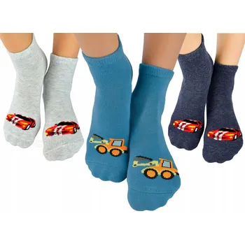 PONOŽKY ABS PRO CHLAPCE PROTISKLUZOVÉ SE SILIKONEM NOVITI 3-BALENÍ 19-22