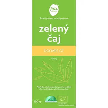 Čaj Fairobchod Bio zelený čaj Indie Dooars GT sypaný, 100 g