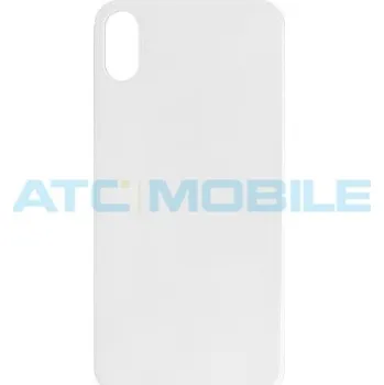 Náhradní kryt pro mobilní telefon iPhone X zadní kryt (sklo) bílý s logem (Premium) - EU, Big Hole a zpět 6 Kč s ATC Clubem