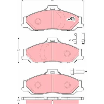 Brzdová destička Sada brzdových destiček, kotoučová brzda LUCAS GDB3353