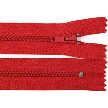 Zip Spirálový zip šíře 3 mm délka 40 cm - 148 červená