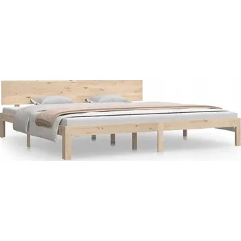 Postel Rám postele dřevěný 200x200 cm, přírodní