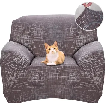 Napínací potah Potah na křeslo pro 1 osobu, pružný 90-140 Cm, Spandex, hnědá barva