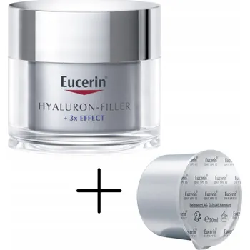 Pleťový krém EUCERIN Hyaluron-Filler Denní krém SPF15 pro suchou pleť 50 ml + NÁHRADNÍ NÁPLŇ 50 ml