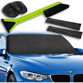 autokoberec MOSAZNÝ FINSKÝ KARTÁČ S ŠKRABKOU NA LED + PODLOŽKA NA ZIMU