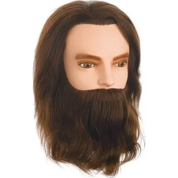 SIBEL KARL KADEŘNICKÁ TRÉNINKOVÁ HLAVA PÁNSKÁ S BRODOU SVĚTLE HNĚDÁ 25 CM