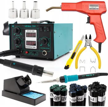 Páječka Svářečka plastů, pájecí stanice YIHUA 706+ sada se sešívačkou a svorkami