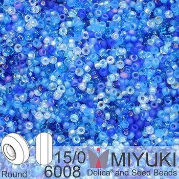 Korálek Korálky Miyuki Round 15/0. Barva Mix - Blueberry Pie 6008. Balení 5g.